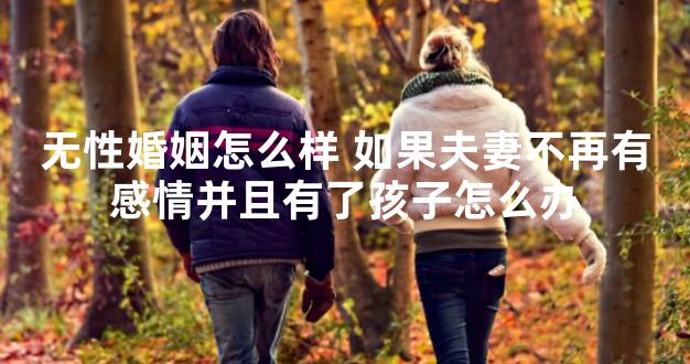 无性婚姻怎么样 如果夫妻不再有感情并且有了孩子怎